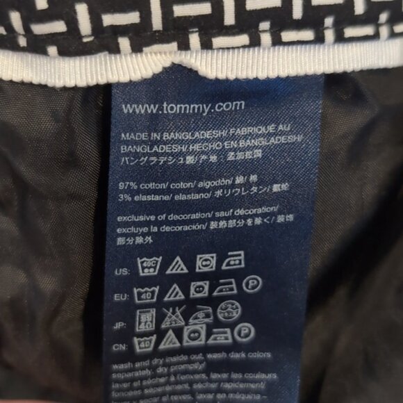 Tommy Hilfiger Harper Slim Crop Pants Geometric Print Capri Trousers Size 2 - Picture 13 of 14